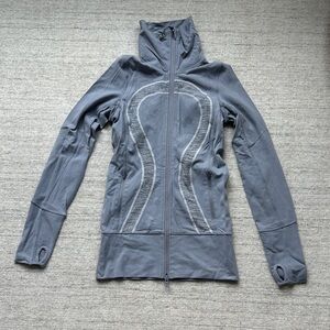 High Neck Grey lululemon Zip Jacket